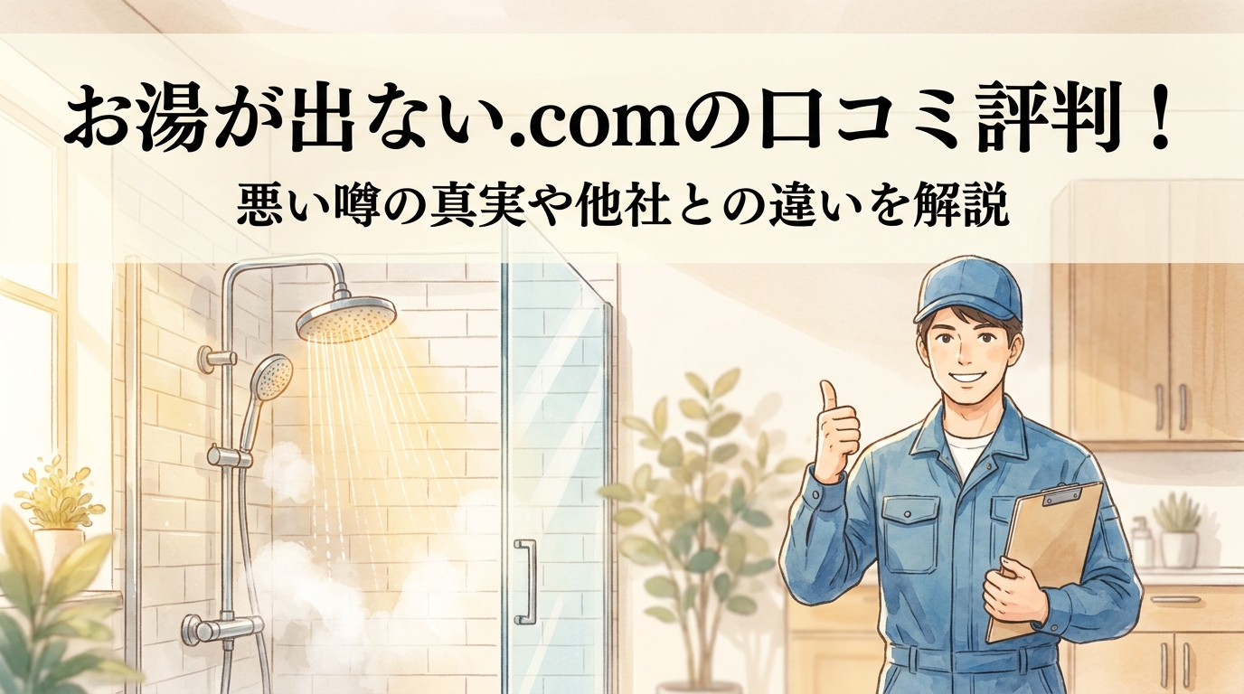 お湯が出ない.comの口コミ評判！悪い噂の真実や他社との違いを解説