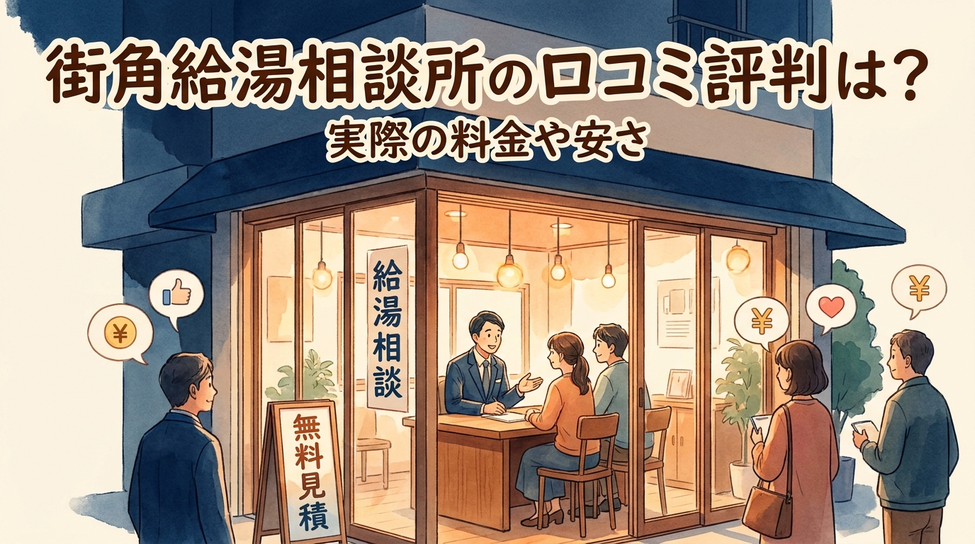 街角給湯相談所の口コミ評判は？実際の料金や安さの理由を徹底調査