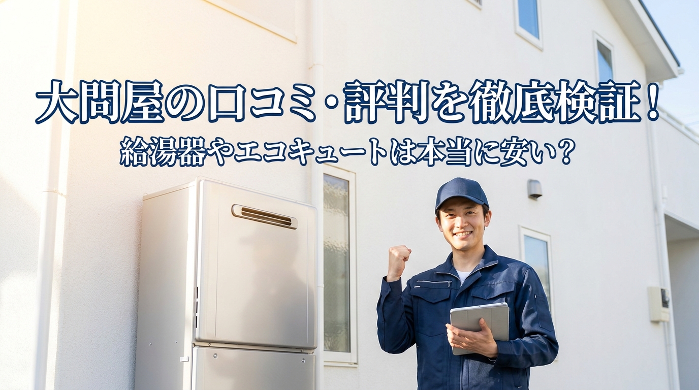 大問屋の口コミ・評判を徹底検証！給湯器やエコキュートは本当に安い？