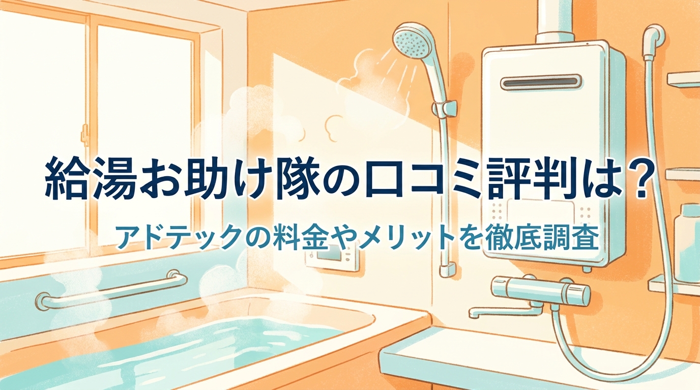 給湯お助け隊の口コミ評判は？アドテックの料金やメリットを徹底調査