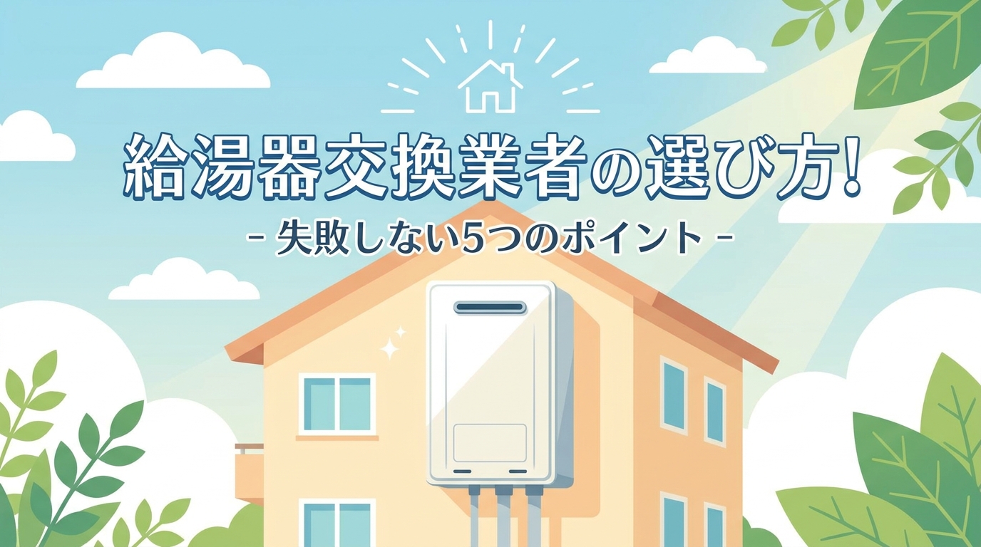 給湯器交換業者の選び方！失敗しない5つのポイント