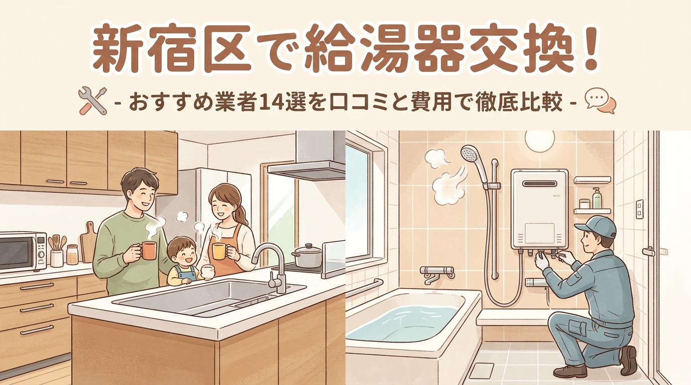 新宿区で給湯器交換！おすすめ業者14選を口コミと費用で徹底比較