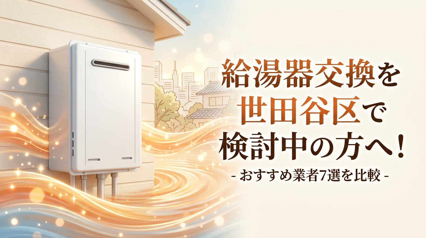 給湯器交換を世田谷区で検討中の方へ！おすすめ業者7選を比較