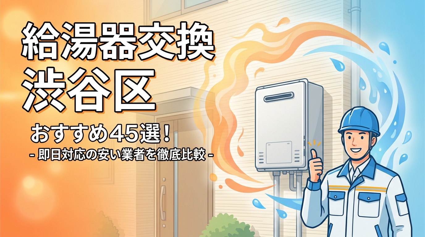 給湯器交換 渋谷区 おすすめ45選！即日対応の安い業者を徹底比較
