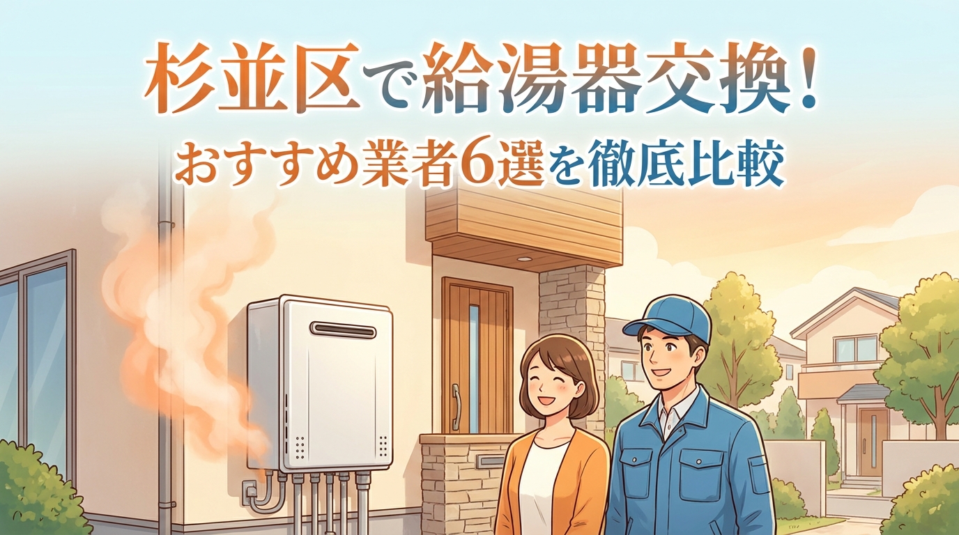 杉並区で給湯器交換！おすすめ業者6選を徹底比較