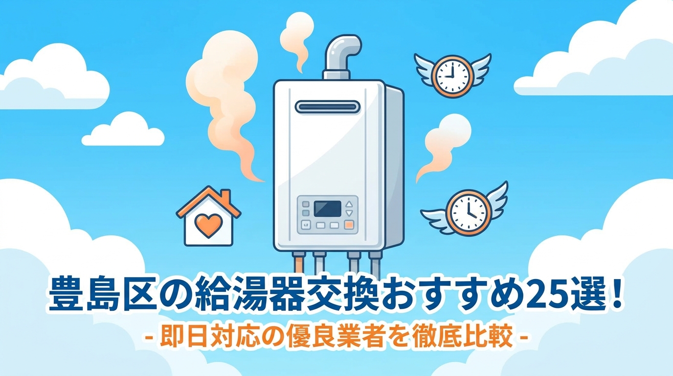 豊島区の給湯器交換おすすめ25選！即日対応の優良業者を徹底比較