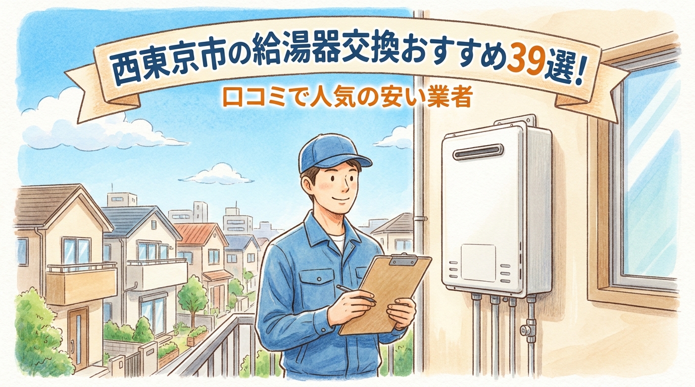 西東京市の給湯器交換おすすめ39選！口コミで人気の安い業者