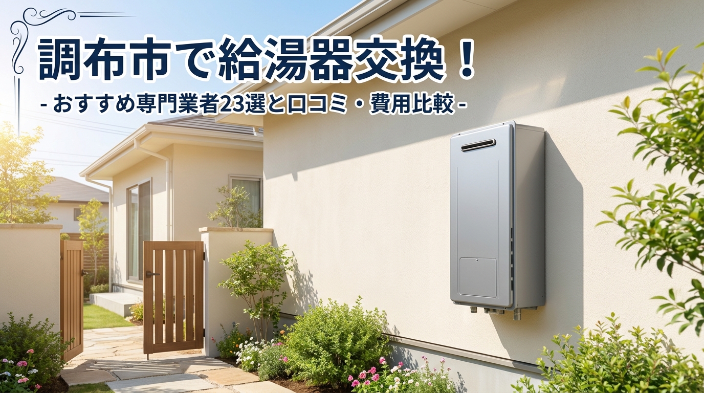 調布市で給湯器交換!おすすめ専門業者23選と口コミ・費用比較
