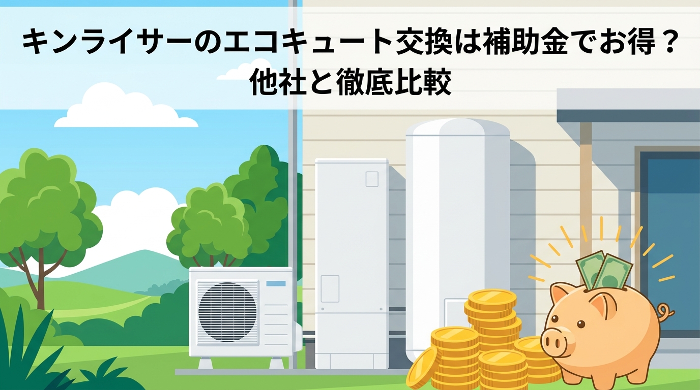 キンライサーのエコキュート交換は補助金でお得？他社と徹底比較