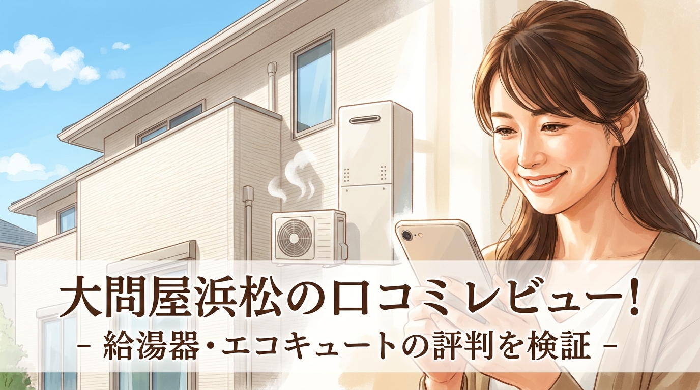 大問屋浜松の口コミレビュー!給湯器・エコキュートの評判を検証