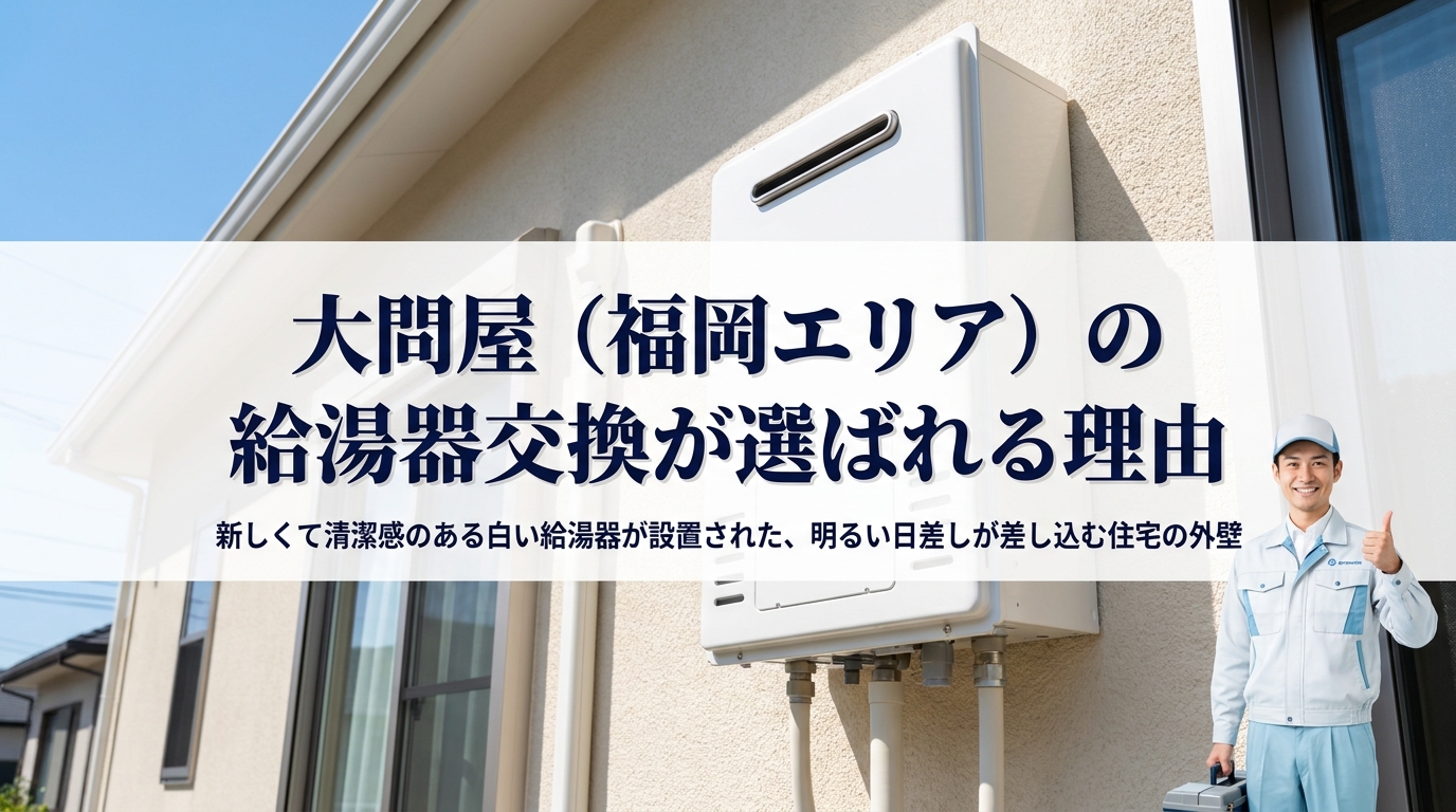 1. 大問屋（福岡エリア）の給湯器交換が選ばれる理由